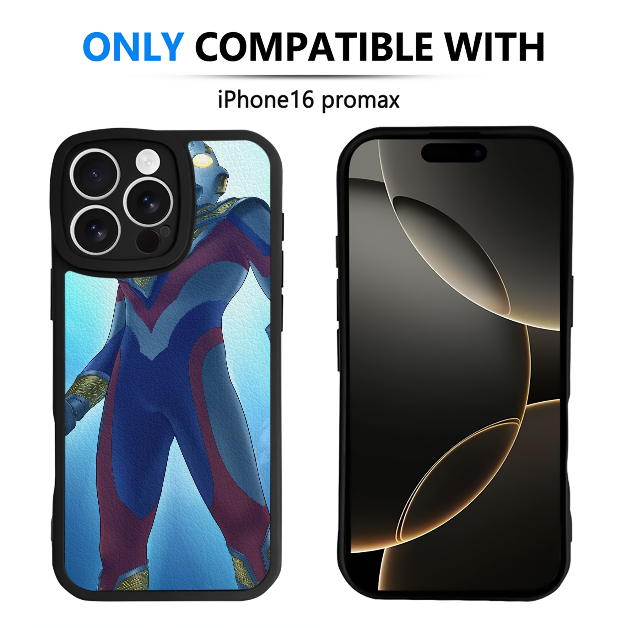 （画像用） ウルトラマン Ultraman 【iPhone 16シリーズ対応】シリコンスマホケース（レザー調） 材質：シリコン